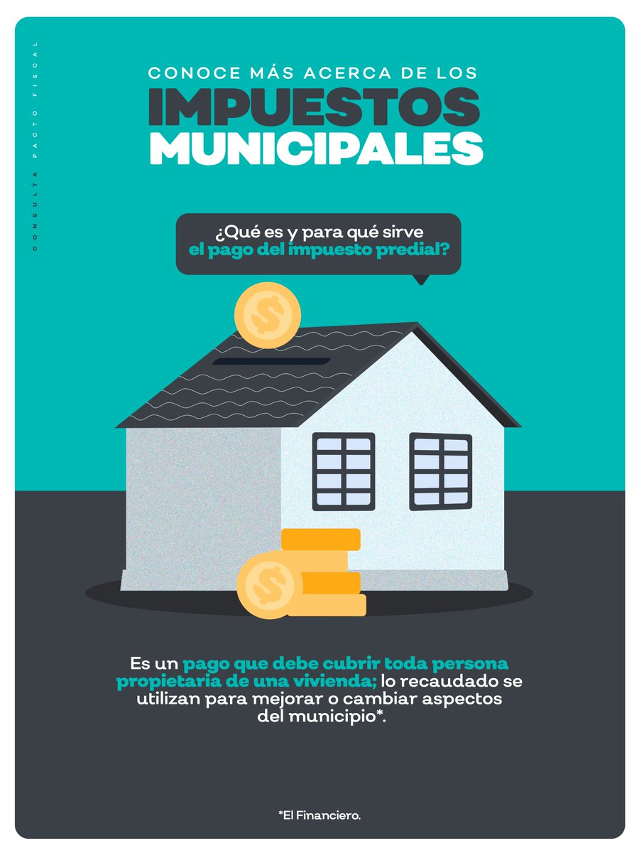 Que la sociedad jalisciense esté bien informada es una agenda básica, por ello, te comparto este gráfico respecto a los impuestos municipales que se pagan referentes al predial. Velo y recuerda que el próximo sábado arranca la consulta ciudadana sobre el #PactoFiscal.