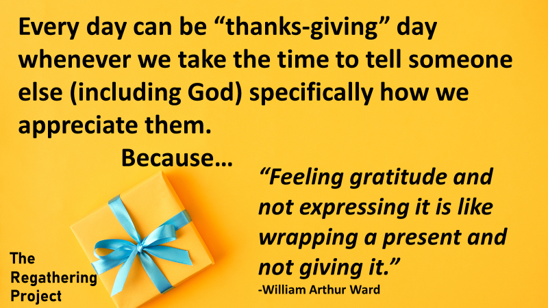 klingaman's tweet photo. Feeling thankful is not the same as "giving" thanks. Imagine what would happen if each of us told one person how we are #Thankful for them every day, instead of just on #Thanksgiving -our homes, workplaces, communities &amp; our nations would all be better for it. #Thanksgiving2021 https://t.co/UYJaZgLFWE