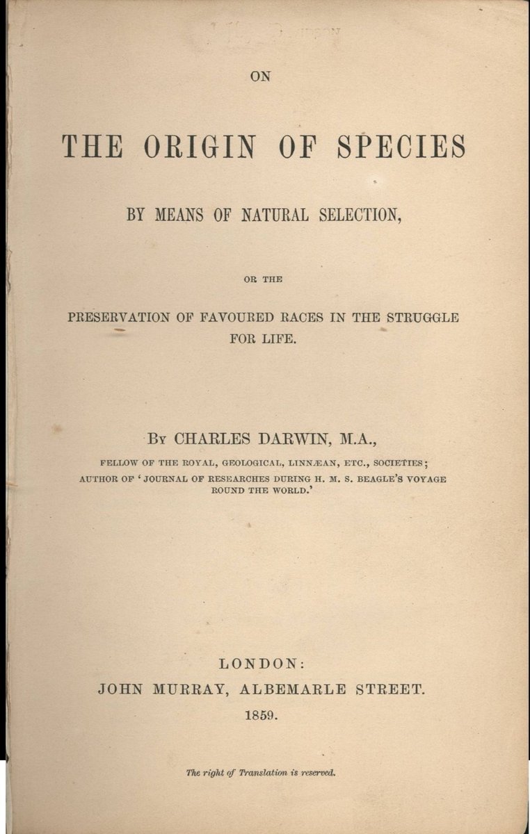 5 yıl dünyayı dolaştığı Beagle gemi yolculuğundan 20 yıl sonra, 24 Kasım 1859'da Darwin Türlerin Kökeni'ni yayımlıyor. 20 yıllık gecikmenin bir nedeni dönemin atmosferinin yarattığı gerilimse diğer nedeni kendisinin muazzam temkinliliği ve sağlamcılığıdır.