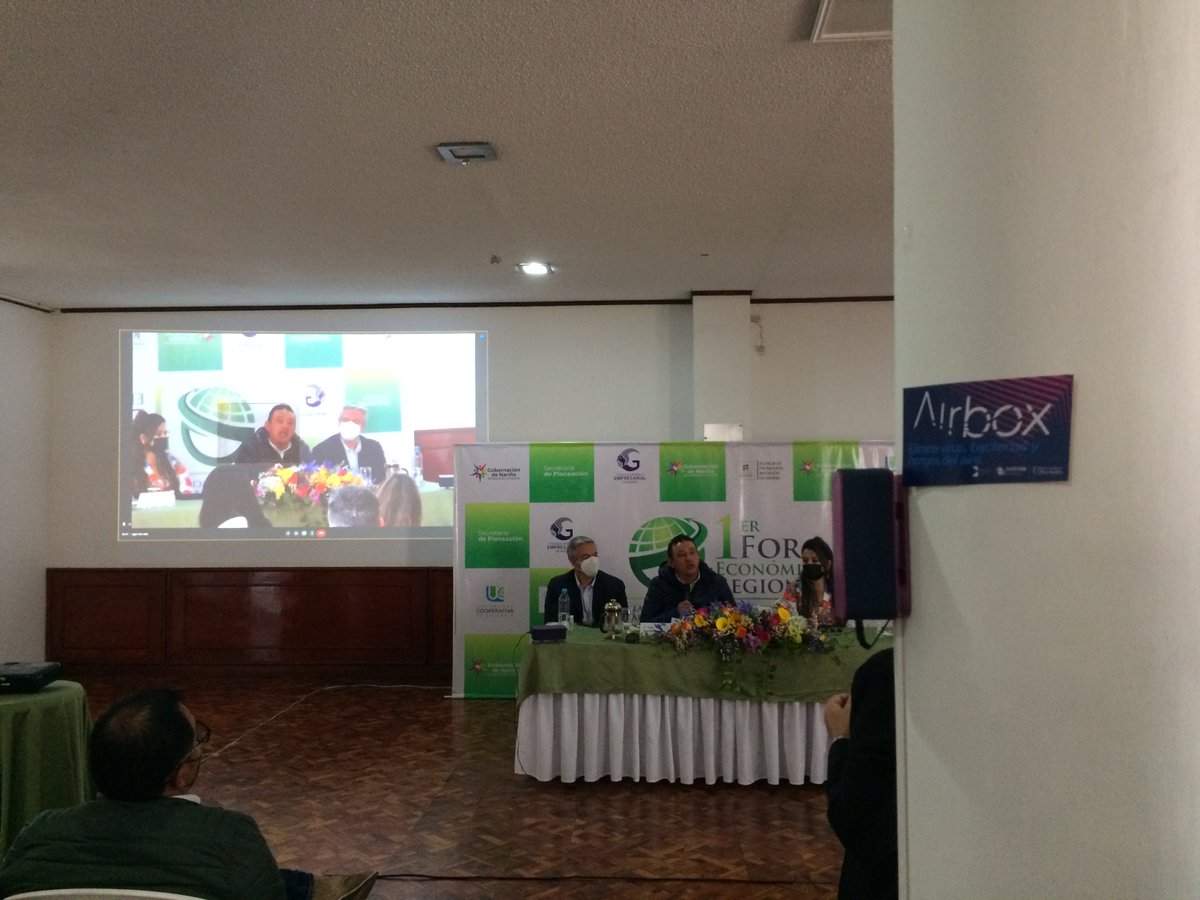Sigmalaborator1's tweet photo. Airbox en el 1er Foro de Económico Regional con Invest in Narinño, cuidando la calidad del Aire y aportando a la reactivación económica del país. https://t.co/LF8bTYa2uG
