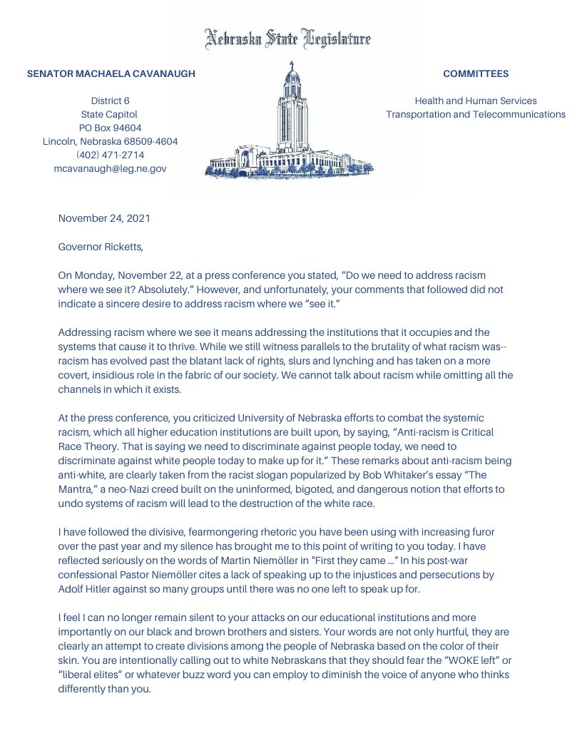 Senator Machaela Cavanaugh tweet media