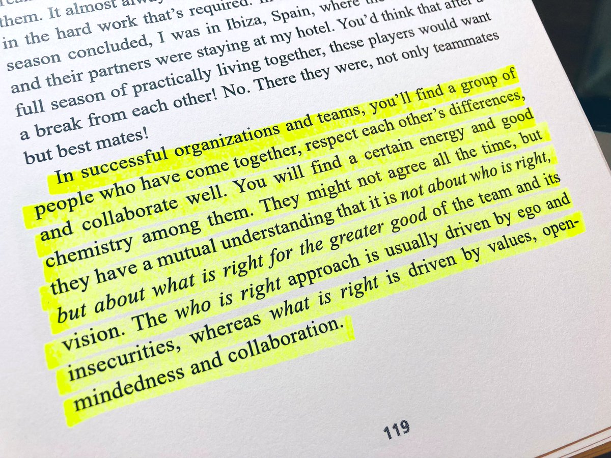 In successful organizations and teams there is great collaboration. They might not agree all the time, but they have a higher level of respect and mutual understanding. — pg119 #LeadWithPurpose