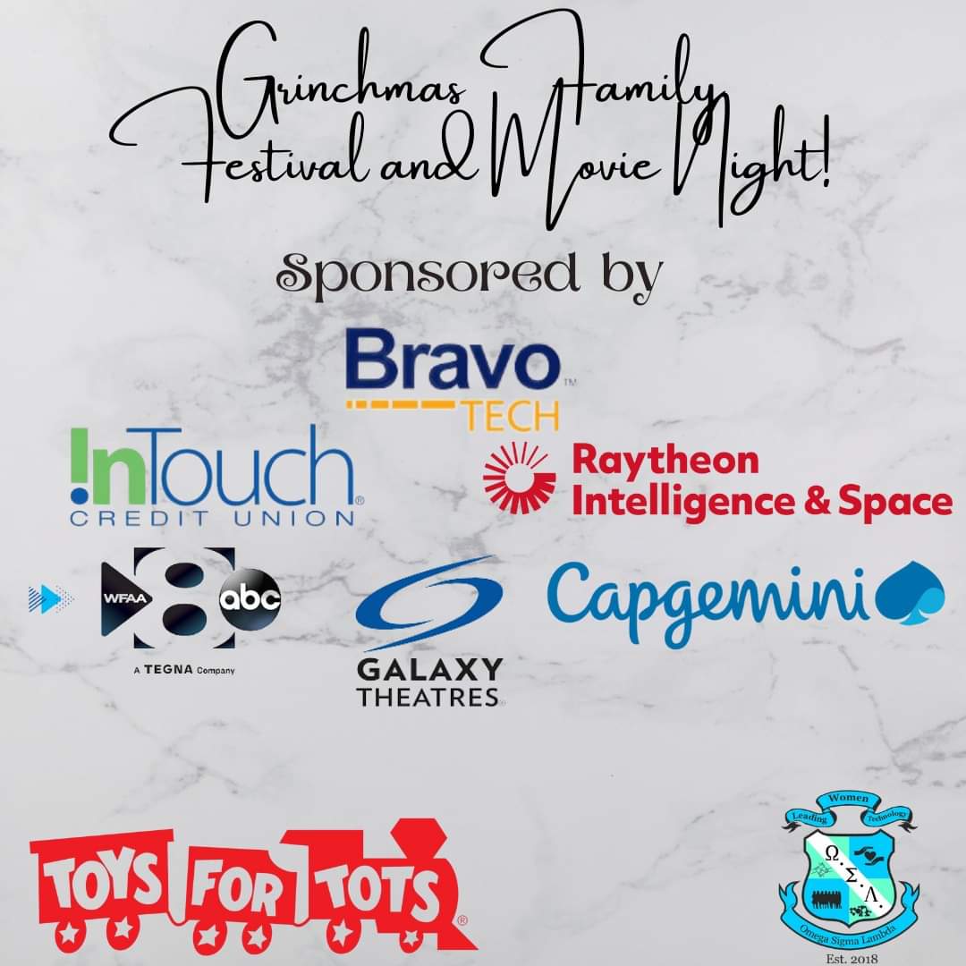 WLTLeaders2018's tweet photo. We are thankful for all of our sponsors for our upcoming Grinchmas Family Festival and Movie Night!
Get your tickets on #eventbrite https://t.co/A29otL8jfn
#bravotech #intouchcreditunion #raytheon #wfaa #capgemini #galaxytheater #toysfortots #wlt #womenleadingtechnology https://t.co/AB7X36smT0