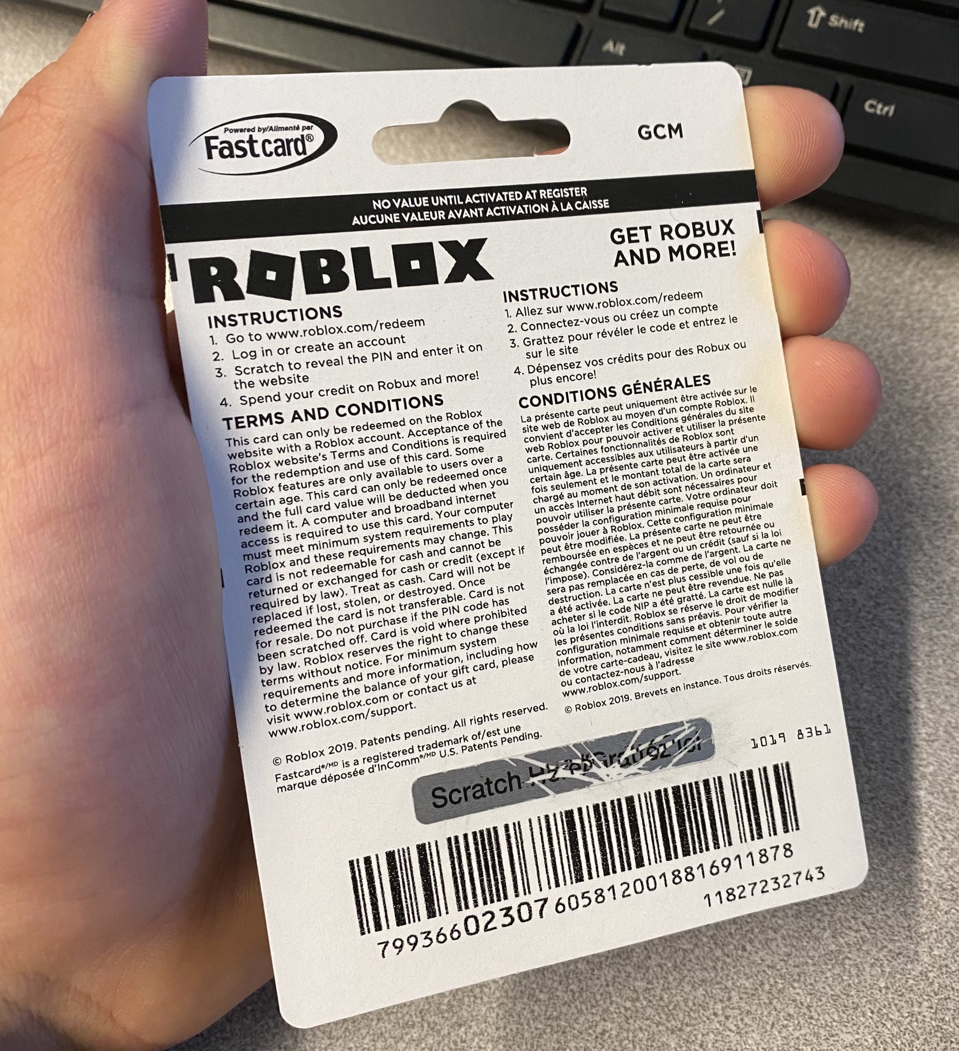 Roblox $25 Gift Card , 1 each