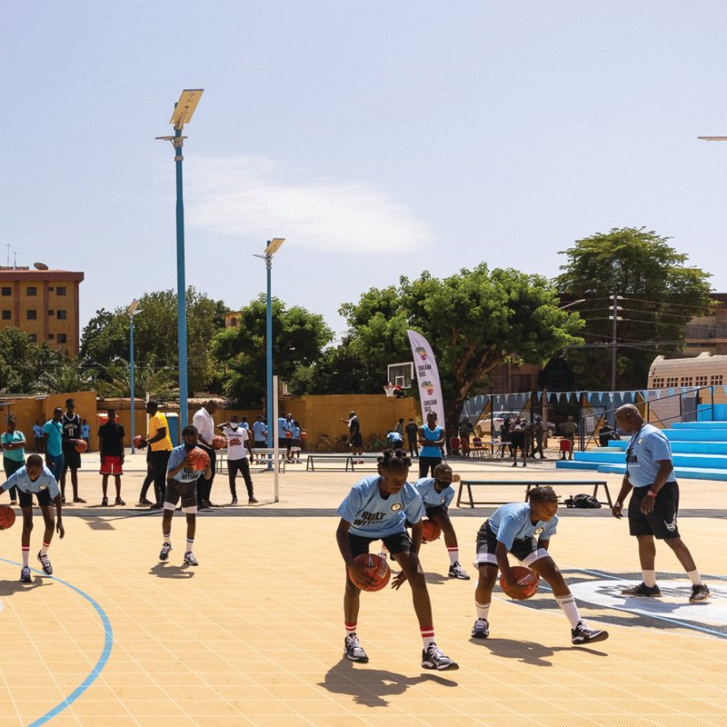 ProjectTsehigh's tweet photo. Basketball courts of the FUTURE! ✨🏀

These courts in Burkina Faso will allow the youth to have access to basketball facilities and equipment, and the courts are powered by CLEAN and SUSTAINABLE solar energy! ☀️🔌 #poweredwithin https://t.co/GOWRMfELRE