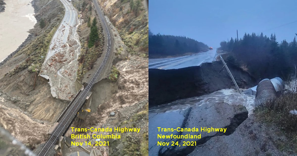 The Trans-Canada Highway is currently shut down at opposite ends of the country because of massive rainstorms.

We have the technology and the means to make the climate safer for everyone. We just need the will.

#NoMoreFossilFuels