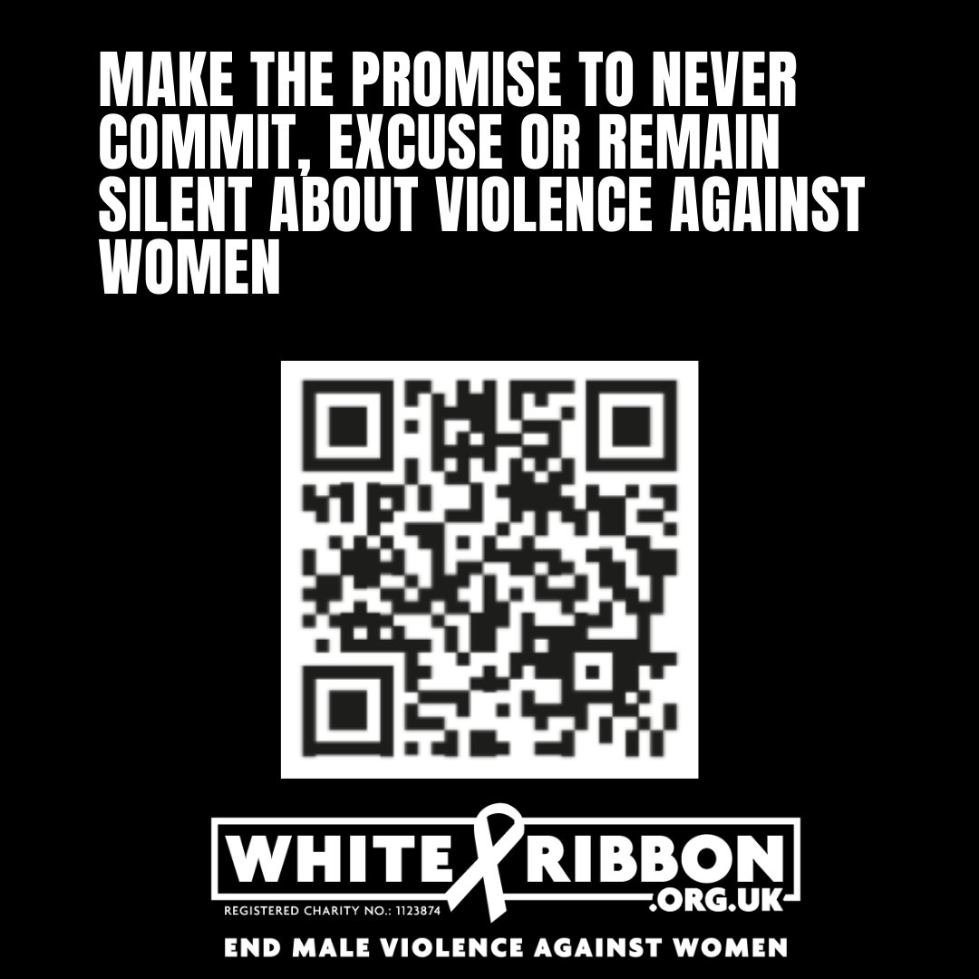 White Ribbon Day - 25th November.  #AllMenCan make a difference to end men's violence against women. #MakeThePromise #WhiteRibbonDay