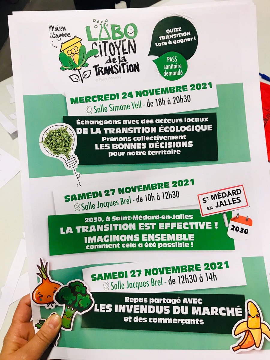 agenda21gironde's tweet photo. Ce soir c'est rencontre publique du #LaboMobile 100% citoyen de #SaintMedard @gironde : Labo citoyen des #transitions . La prochaine est samedi. 🗓📌
#implicationcitoyenne #pouvoirdagir #TerritoiredeHauteAmbitionDemocratique #resilienceterritoriale #Agenda2030 https://t.co/ifv8MAvXzX