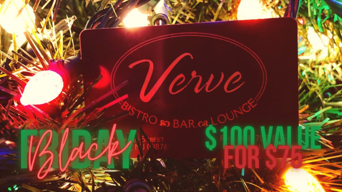 Give the experience of Verve. Enjoy the best in Bistro Fare and Cocktails in New Jersey ! Complementary Holiday Punch Friday night with Purchase. $100 Value for $75. #newjerseybestbar #bistrofare #cocktails #newyearsparty #somervillenj #meetyouthere