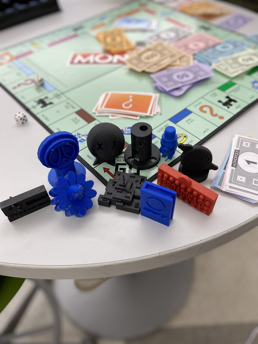 scullotta22's tweet photo. One of my favorite projects! #PLTW Design and Model students created @hasbro Monopoly pieces! They turned out awesome! #bhmsSTEM #bhwarrirorpride #llawarrior https://t.co/j92shFcVj7