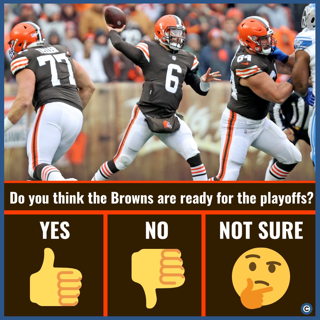 clevelanddotcom's tweet photo. To say the playoffs start now isn’t an extreme overstatement. It’s not quite win-or-go-home for the Browns, but it’s pretty close. Do you think they're ready? https://t.co/qNKxFMxnIF

Photo: Joshua Gunter, https://t.co/a4YA4W2Cro https://t.co/Of179XPrP2