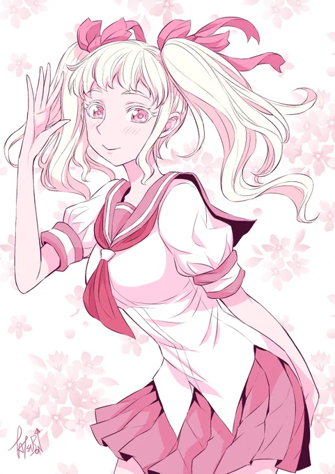 二階堂さん「似合いますか?」 
#いいツインテールの日 