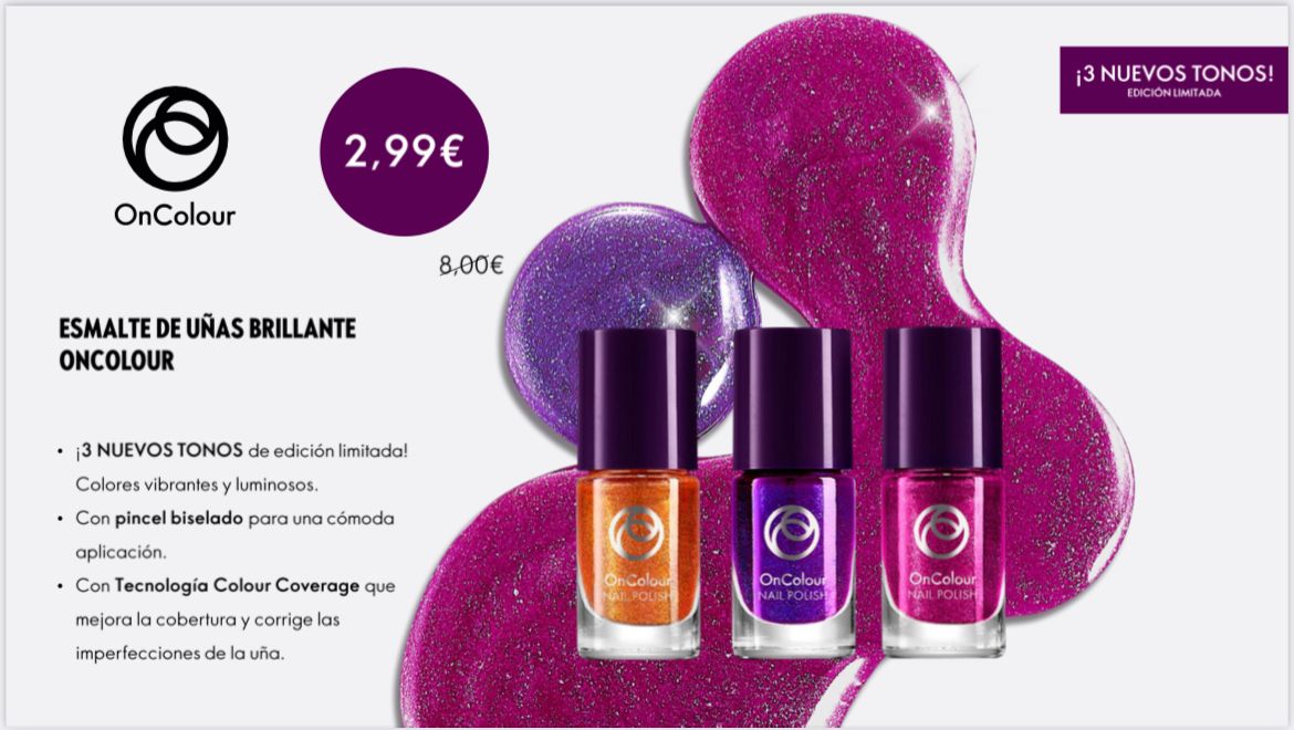❇️ ESMALTE DE UÑAS BRILLANTE ❇️

3 tonos!

Cada aunó 2'99€

Para más información 📩