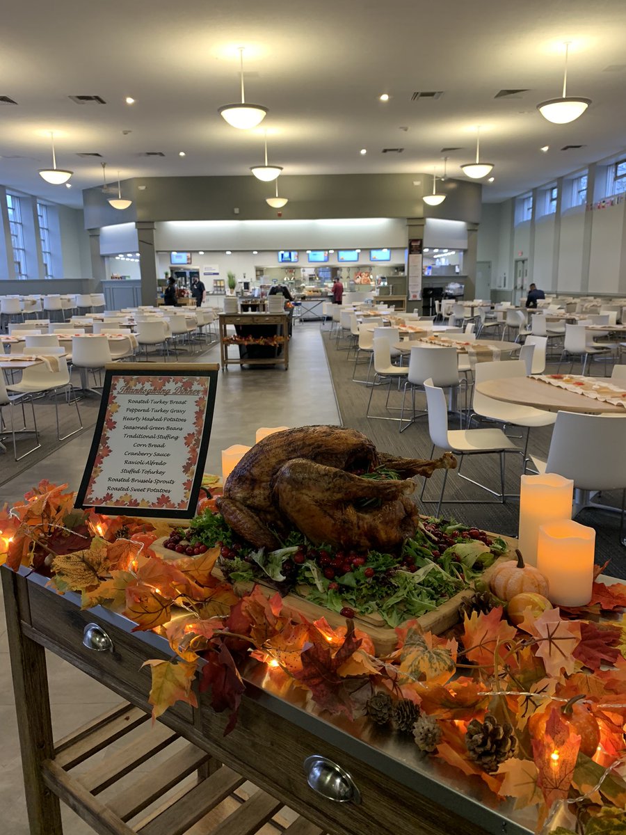 walthorner's tweet photo. @RegisCollege_MA @Aramark Dining Services is ready for Thanksgiving dinner @RegisLife_MA.  Stop by the Dining Hall tonight! https://t.co/2jdUWO1BRi