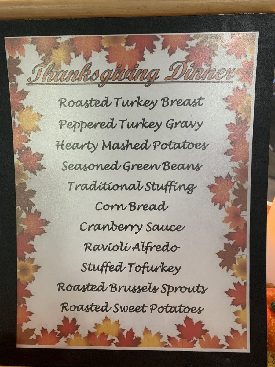walthorner's tweet photo. @RegisCollege_MA @Aramark Dining Services is ready for Thanksgiving dinner @RegisLife_MA.  Stop by the Dining Hall tonight! https://t.co/2jdUWO1BRi