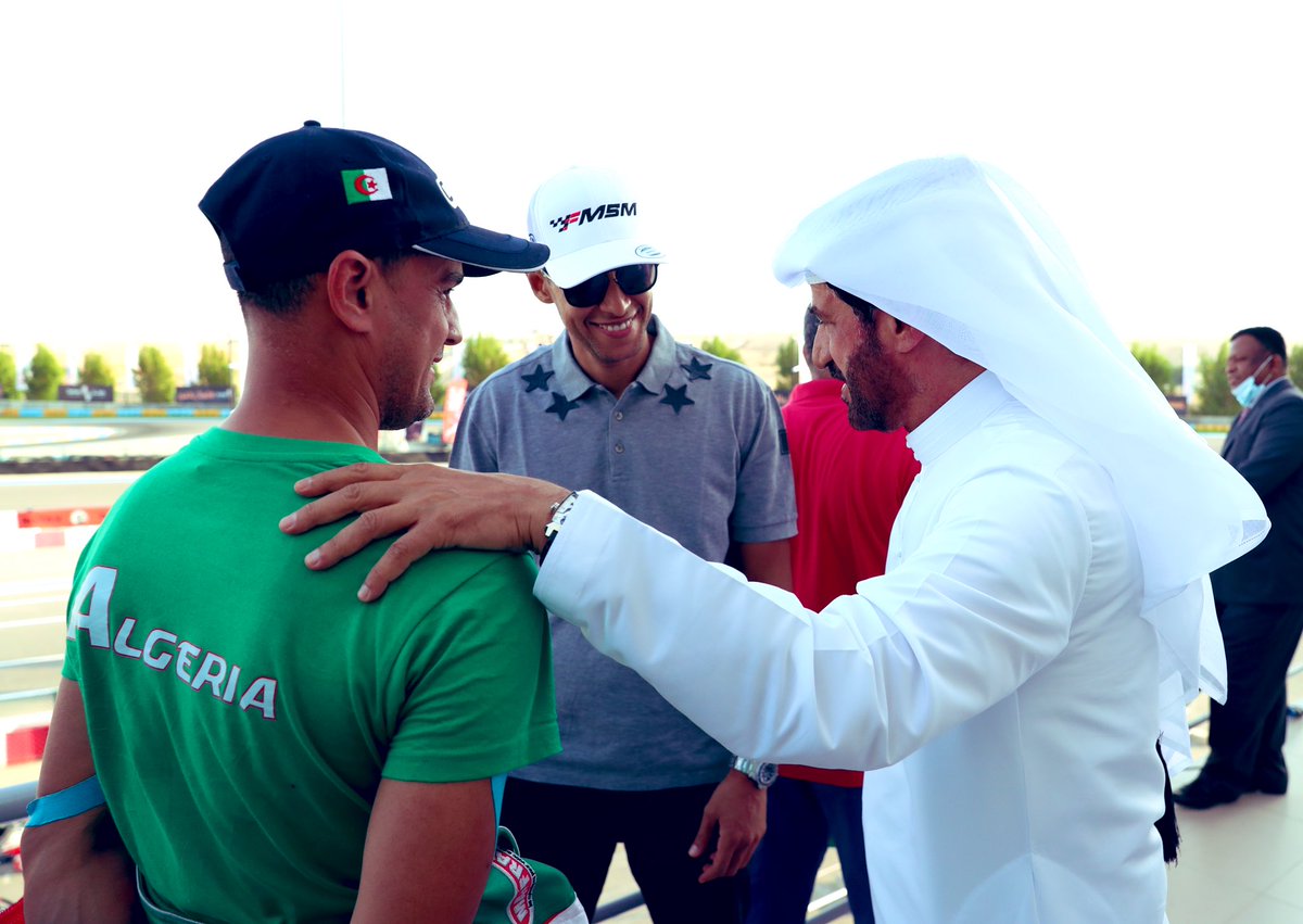 Fmsm_Official_'s tweet photo. @Fmsm_Official_ President in great company with the FIA VP for MENA @Ben_Sulayem and Mr Amin Laibi, President of Algerian federation #FASM https://t.co/H3XrdbGNro