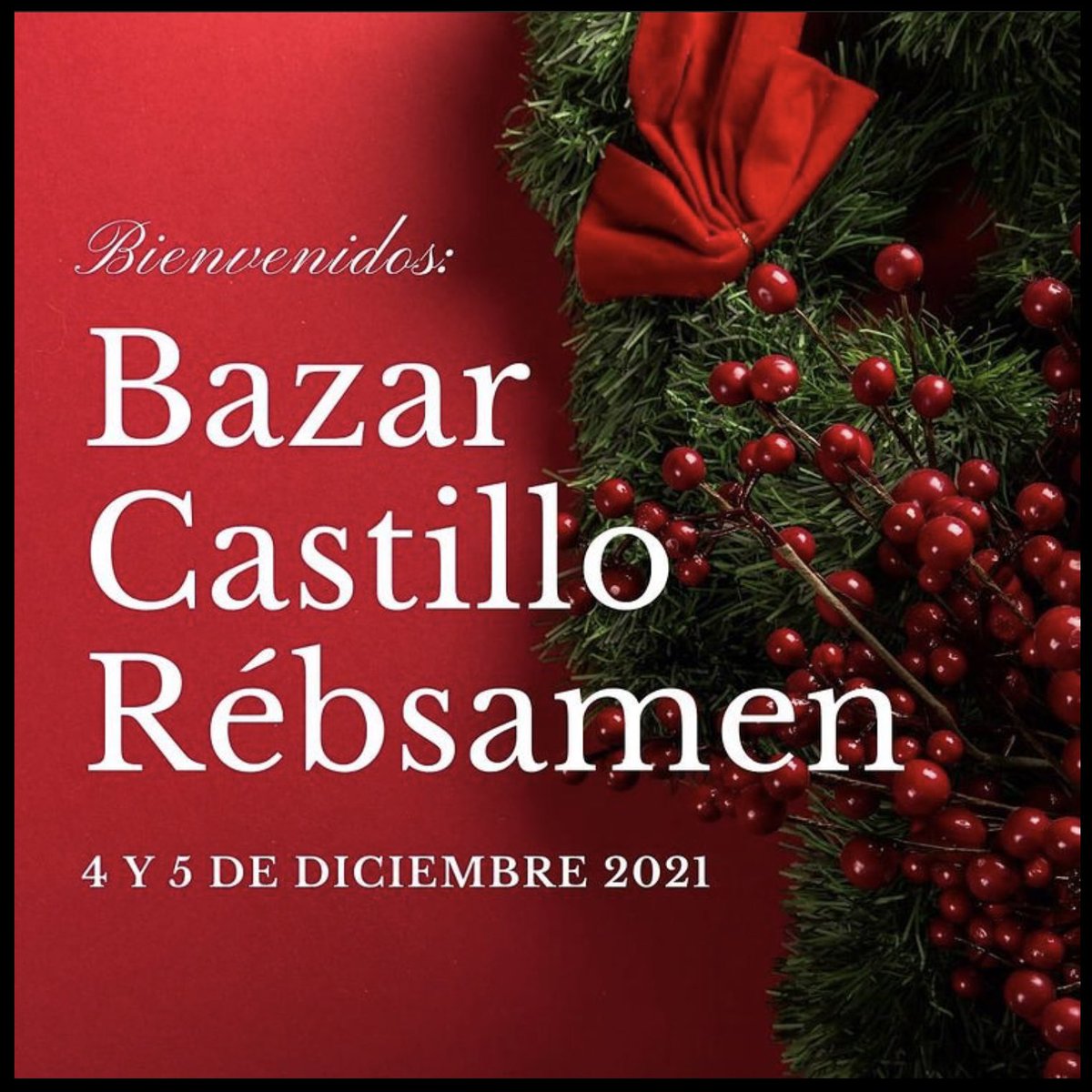 AgressionA's tweet photo. Este 4 y 5 de diciembre encuentranos en en Bazar Castillo Rebsamen 🎁

🗓 4-5 de diciembre
🕰 11:00 a 20:00 hrs
📍 Enrique Rebsamen 203, col. Narvarte
🚇 Metro cercano Etiopía; Metrobús línea 3
🚗 Estacionamiento cerca
@En_laDelValle @NarvarteVecinos @Bj_comunidad @Seg_NapolesDF https://t.co/73cjLmrpGk