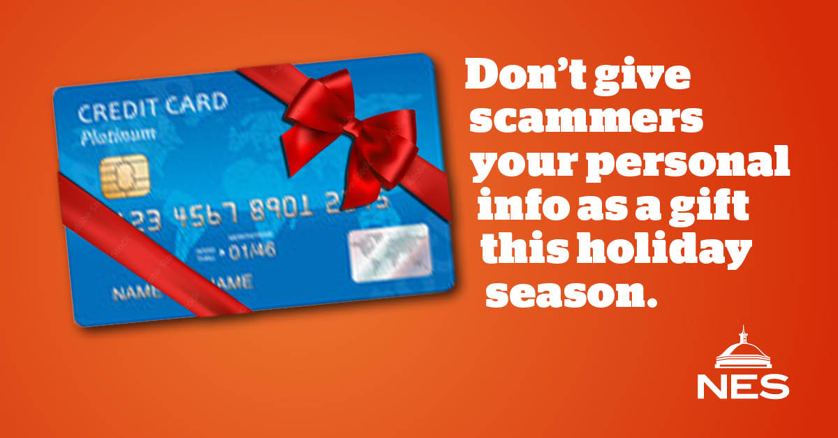 NESpower's tweet photo. Never give your personal or financial information to an unsolicited caller. It may be a scam, and NES would never call you and threaten to cut off your power for nonpayment. #StopScams #ScamAwarenessMonth https://t.co/6egZidfeYw