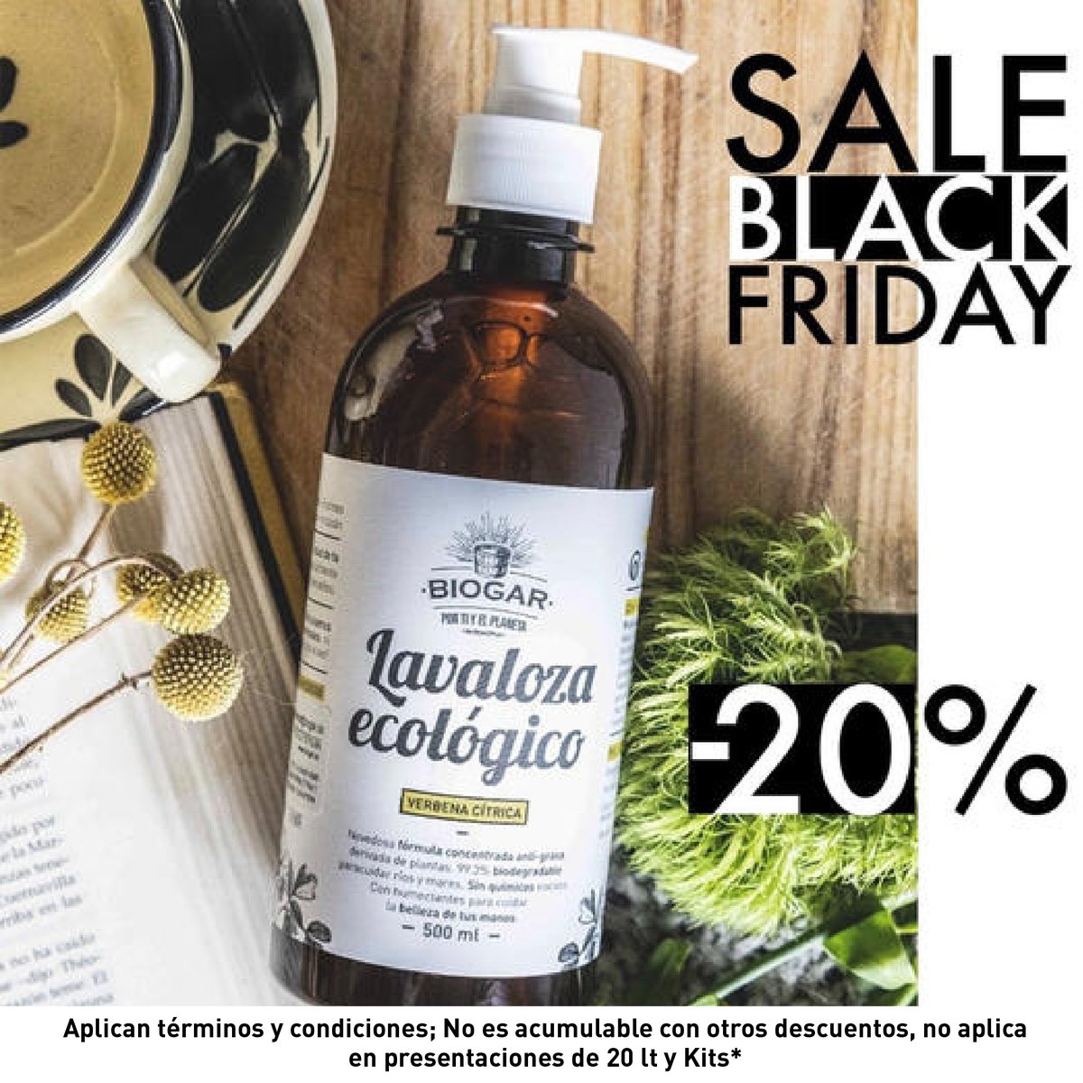 BiogarCo's tweet photo. BIOGAR te cuida, todos nuestros productos con un 𝟐𝟎% de descuento. https://t.co/zIEgQam6zi
Del 18 al 30 de Noviembre

❤️Aplican términos y condiciones
No es acumulable con otros descuentos, no aplica en presentaciones de 20 lt y Kits* https://t.co/GcLmV3N5wj