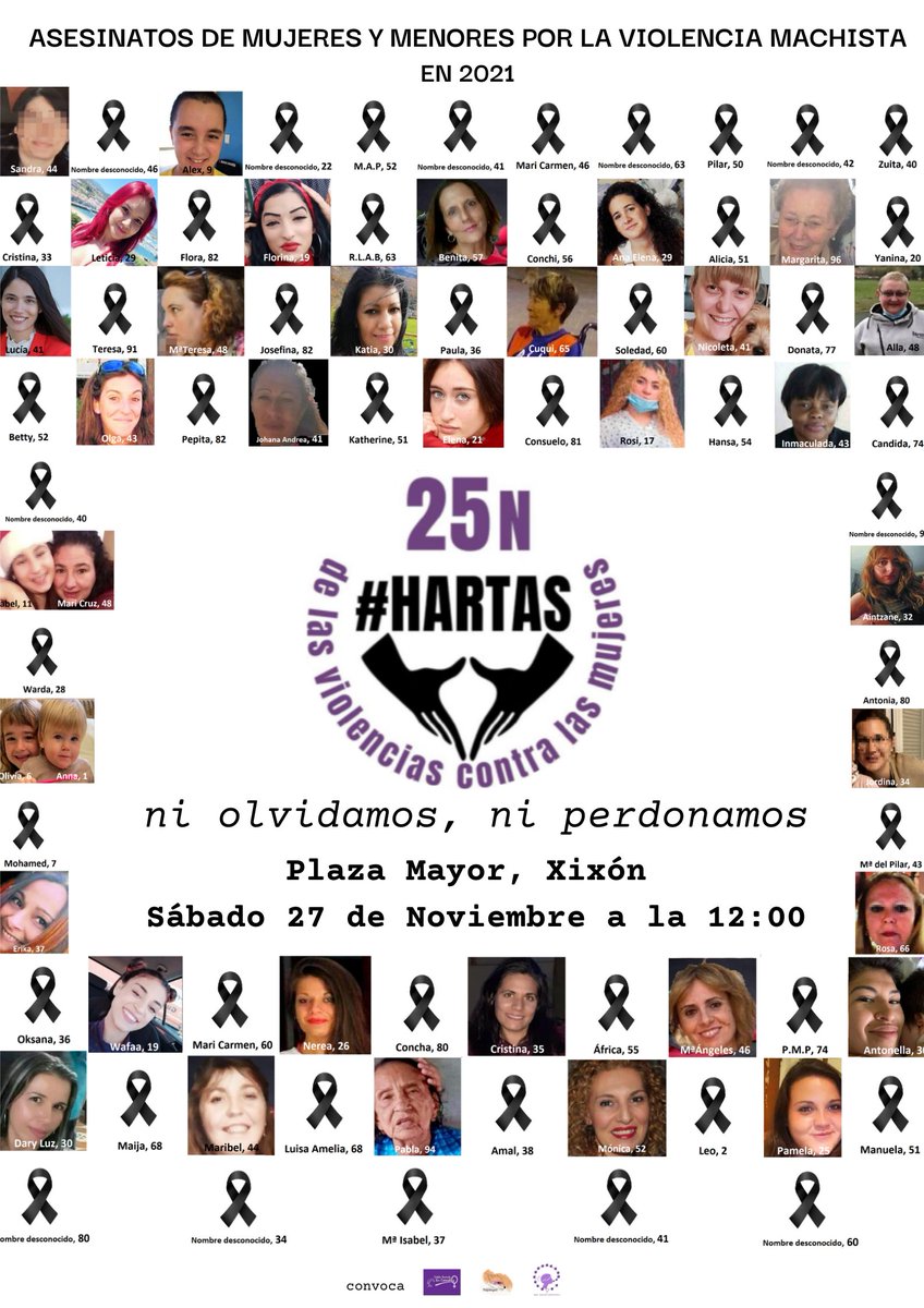 A_MA_RO_'s tweet photo. CONCENTRACIÓN GIJÓN CONTRA LA VIOLENCIA MACHISTA!!
Sábado 27 Noviembre a las 12, plaza mayor!!
 @Rapiegas @MilVocesVioleta y #LesComadres.

#25N
#NosEstanAsesinando
#Oviedo 
#ViolenciasMachistas
#Feminicidio
#Radfem
#Feminismo
#Asturias https://t.co/jcToxxLXBH