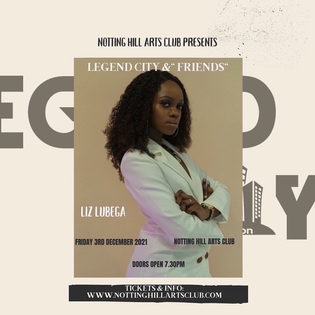 We Have the World Class <a href="/LizLubega/">Liz Lubega</a> Joining us! nottinghillartsclub.com/events-list/