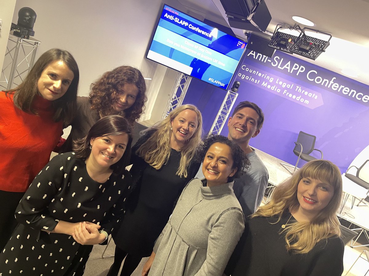 _SejalParmar's tweet photo. A troop @article19org survivors - @katiekatia @skcoughtrie @article19law @Sarah_M_Clarke @holt_charlie @rebecca_vincent - at #SLAPPs21 @FPCThinkTank @JFJfund tonight https://t.co/rySUVSTu38