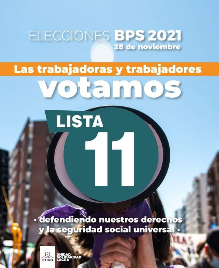 Estamos todos de acuerdo que votan los trabajadores este 28 de Noviembre verdat?

#EleccionesBPS2021
#Lista11