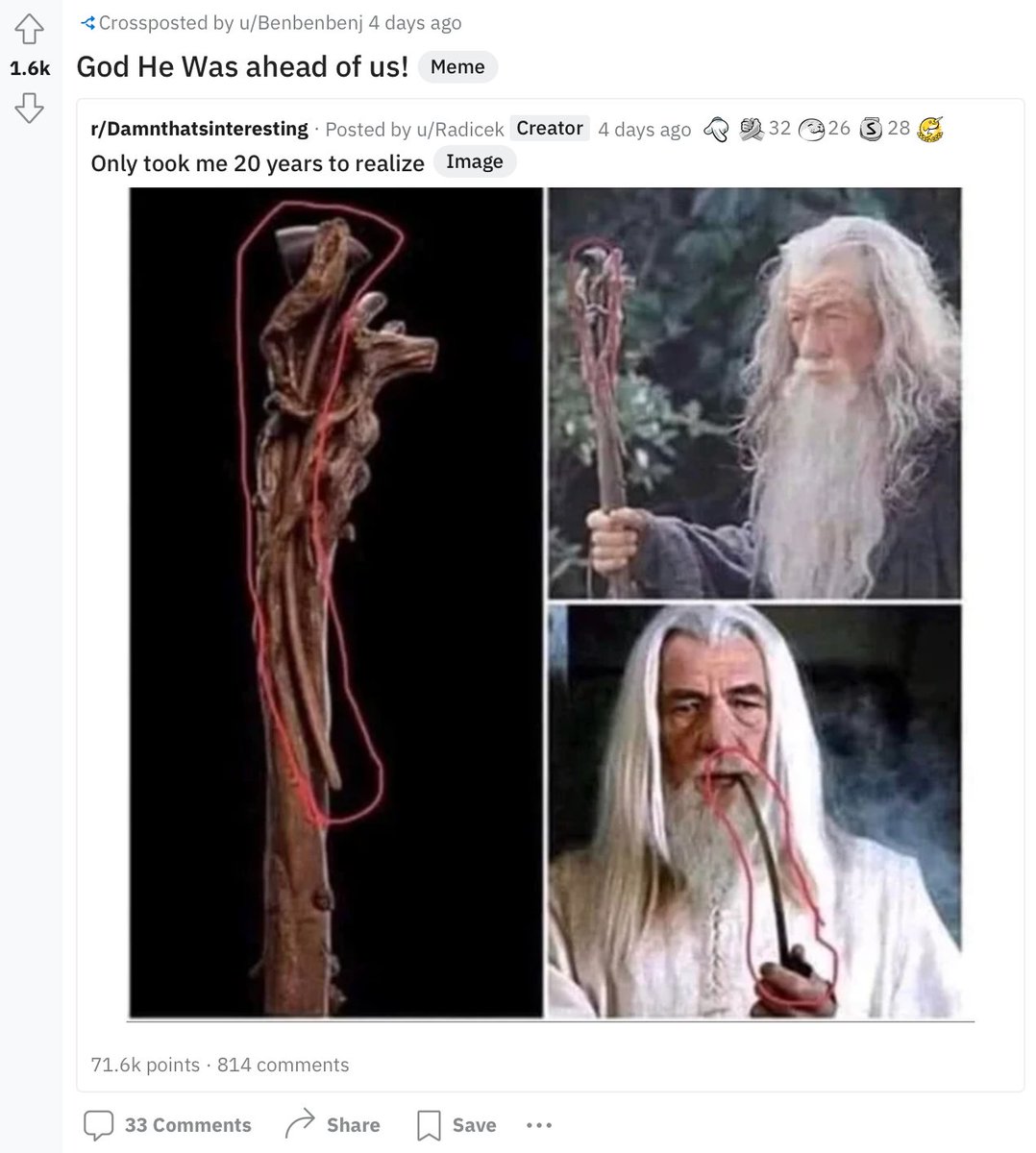 #Gandalf is on a whole different level. 
Can you top this? We think not.

#masterofdisguise