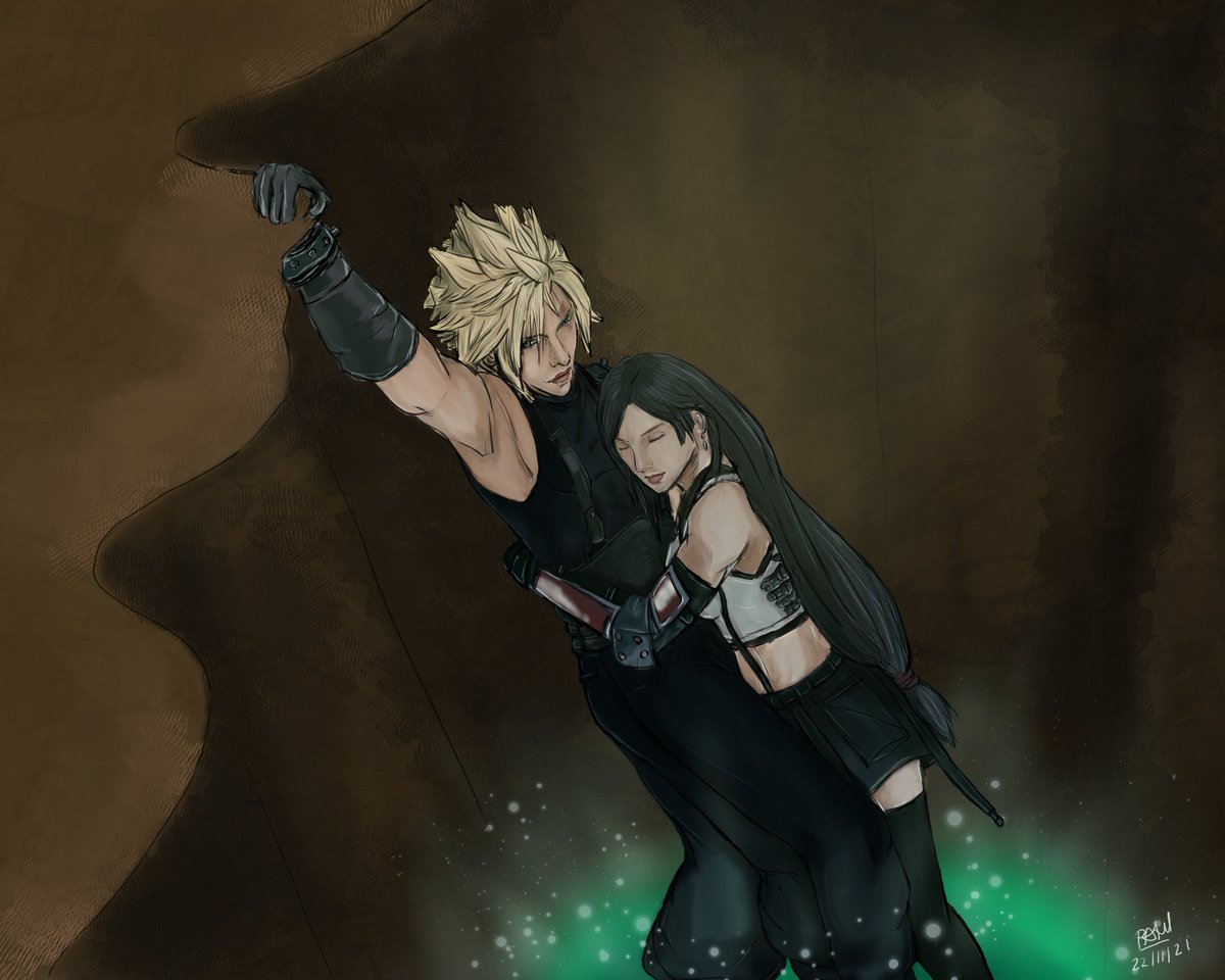 patri01011's tweet photo. Late post for #clotiweek2021 Day6: Alternative prompt: 'To be the one that 'til the end you can hold onto. I'll keep you safe...'

This is supposed to be the northern crater at the end of FFVII. I draw slow as a snail🐌

#ClotiFallFestival2021 #ClotiReunion #Cloti https://t.co/0JY3Py7Fzt