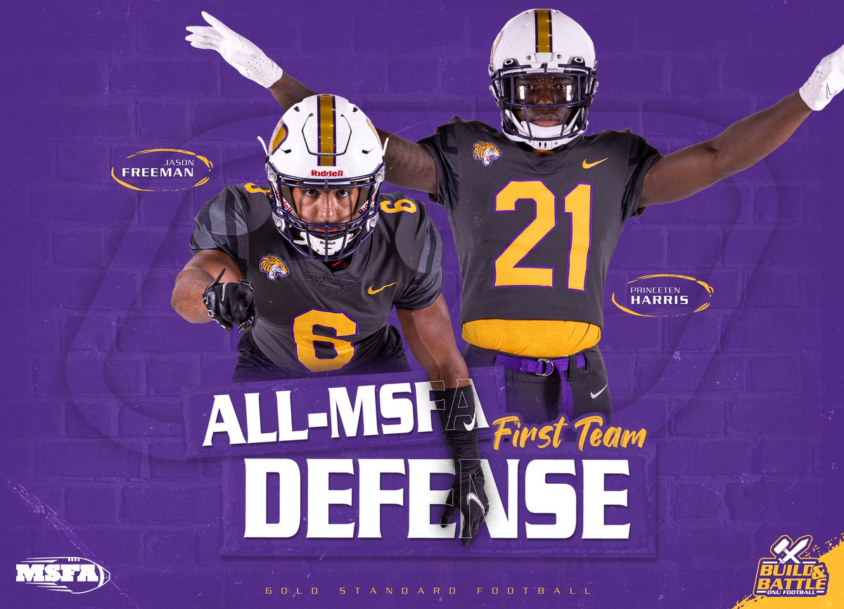ONAZFootball's tweet photo. Congratulations to these #GoldStandard defensive players who earned MSFA First Team, Second Team, and Honorable Mentions this season 🔥 
#FAMiLY #BuildandBattle https://t.co/HghDuWhi6M