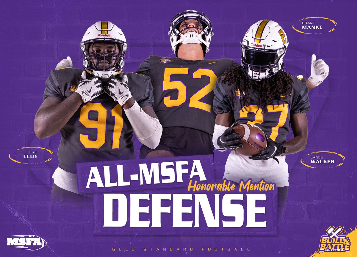 ONAZFootball's tweet photo. Congratulations to these #GoldStandard defensive players who earned MSFA First Team, Second Team, and Honorable Mentions this season 🔥 
#FAMiLY #BuildandBattle https://t.co/HghDuWhi6M