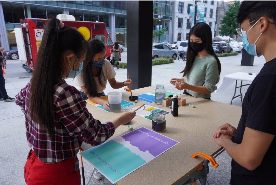 aupublichistory's tweet photo. How do we do public history? 

Second-years Mia Owens, @MengshuYe, and @claud_vinci do public history by conducting research and programs with the @1882_foundation about the history of Asian American and Pacific Islander communities in D.C. https://t.co/ynjhcx169a