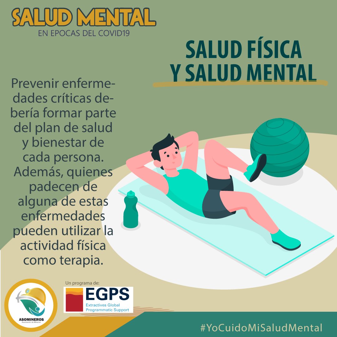 asomineros's tweet photo. ⛹🏻Es importante no olvidar la Salud Física para gozar de Salud Mental en Épocas de Covid. Además de que el ejercicio ayuda a prevenir enfermedades, su realización puede ser usada como terapia. 
#EGPS #Asomineros #SaludMental 
@CONNIEGJ @MinSaludCol @MinEnergiaCo @gloriacobos11 https://t.co/PWaaswltIb
