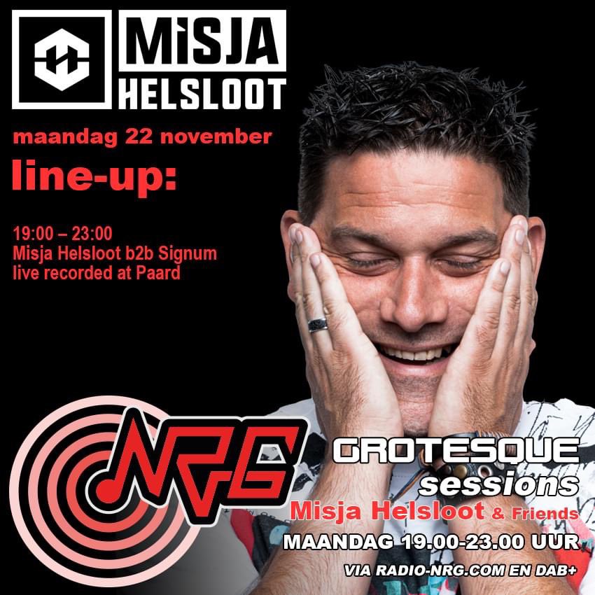 RadioNRGDAB's tweet photo. Vanavond in Grotesque Sessions 4 uur lang De set die @misjahelsloot b2b draaide met Signum in het Paard in Den Haag op 12 november.

Luister NRG op DAB+ of online op bijna alle radioportals of op https://t.co/CfMXwHBN7y

#NRG #house #trancemusic  #trance #tranceclassics  #radio https://t.co/ix5yfy3yvG