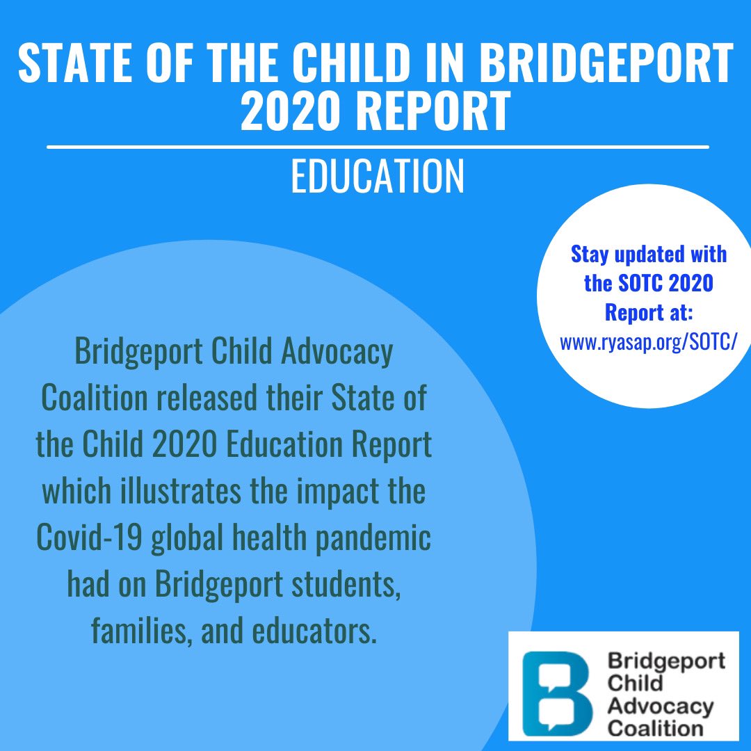 TauckFamilyFdn's tweet photo. Bridgeport Child Advocacy Coalition recently released its new State of the Child report on education.  Check it out! @BCACCT #SOTC2020 #SEL https://t.co/rGRznv7fCa