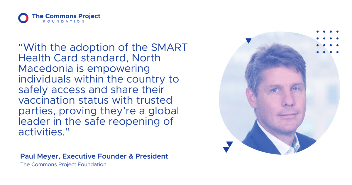 commons_prjct's tweet photo. North Macedonia partners with The Commons Project Foundation to enable use of tamper-resistant, verifiable digital vaccine records. #SMARTHealthCards #VCI @ZdravstvoMK https://t.co/KgBZrhEFUL https://t.co/sbr5nFTCNh