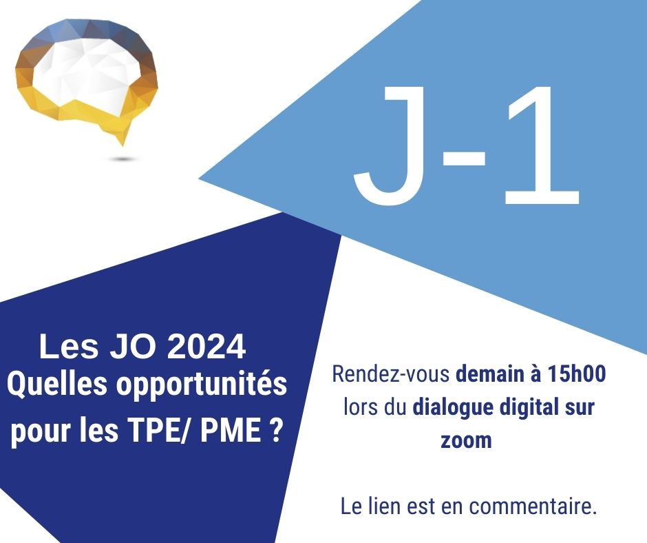 C'est demain !!

Rendez-vous demain pour notre prochain dialogue digital de 15h00  à 16H30 sur zoom.

On a hâte de vous retrouver :)

Voici le lien ==> us02web.zoom.us/j/88931146997