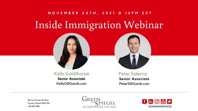 GreenAndSpiegel's tweet photo. Taking place Wednesday at noon EST!
Interested in Canadian immigration amid #COVID19? Join our upcoming webinar featuring @KellyGoldthorpe & @PeteSalerno for the latest news, insights and expertise #InsideImmigration! Register today to secure your spot: https://t.co/EId6ySHxuR https://t.co/Lp6plndhWr