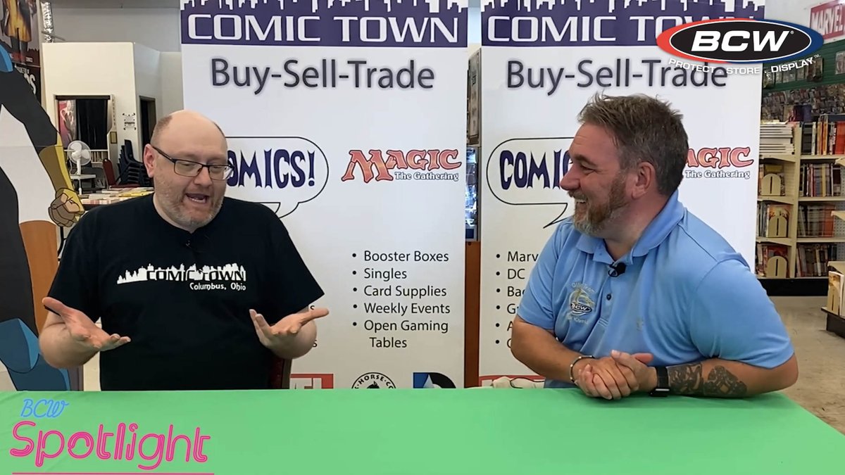 BCWSupplies's tweet image. Join @BCW_Rick as he visits hobby shops across the USA to discover what makes these stores leaders in their industry. In #BCWSpotlight #1, Rick speaks with Ryan of @ComicTown in Columbus, Ohio. youtu.be/GCTEqxCtCuE