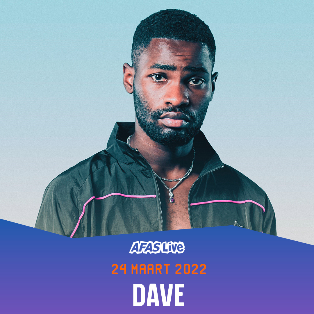 Op donderdag 24 maart komt de Briste rapper #Dave naar Amsterdam voor een show in #AFASLive. De show is onderdeel van zijn #WereAllAloneInThisTogetherTour. De kaartverkoop start 26 november via Ticketmaster. Meer info? Check: afaslive.nl/agenda/dave