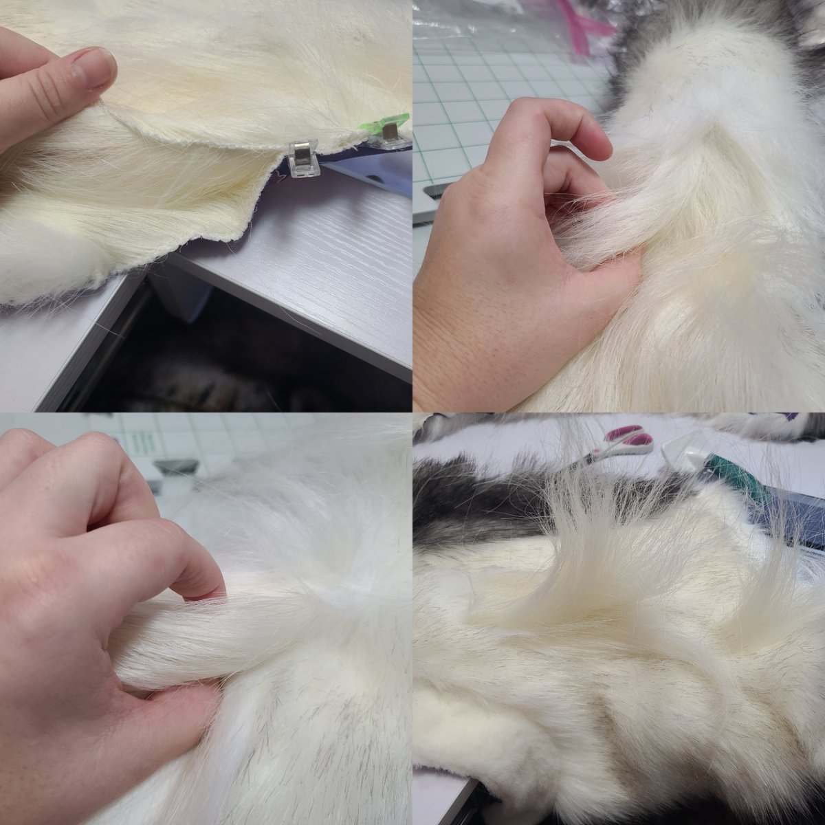 WeaselsOnEasels's tweet photo. Here I have made fluffy accents from fabric by @NFTech . These adds structure and volume to key places such as the hocks, buttocks and elbows.

#nftech #fursuit #fursuitmaker #fursuitartist #commissionsopen #furry #cosplay #cosplaymaker #costumedesigner #costume #disabledartist https://t.co/zYnAwYLGBK