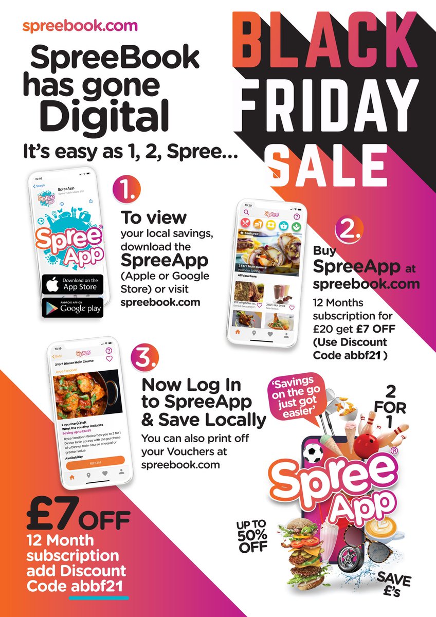 Its BLACK FRIDAY ⚫️ The sale has started………
HURRY!..Get £7.00 off 12 month Subscription on the SpreeApp use discount code: abbf21
👉click here bit.ly/3FuDVBI