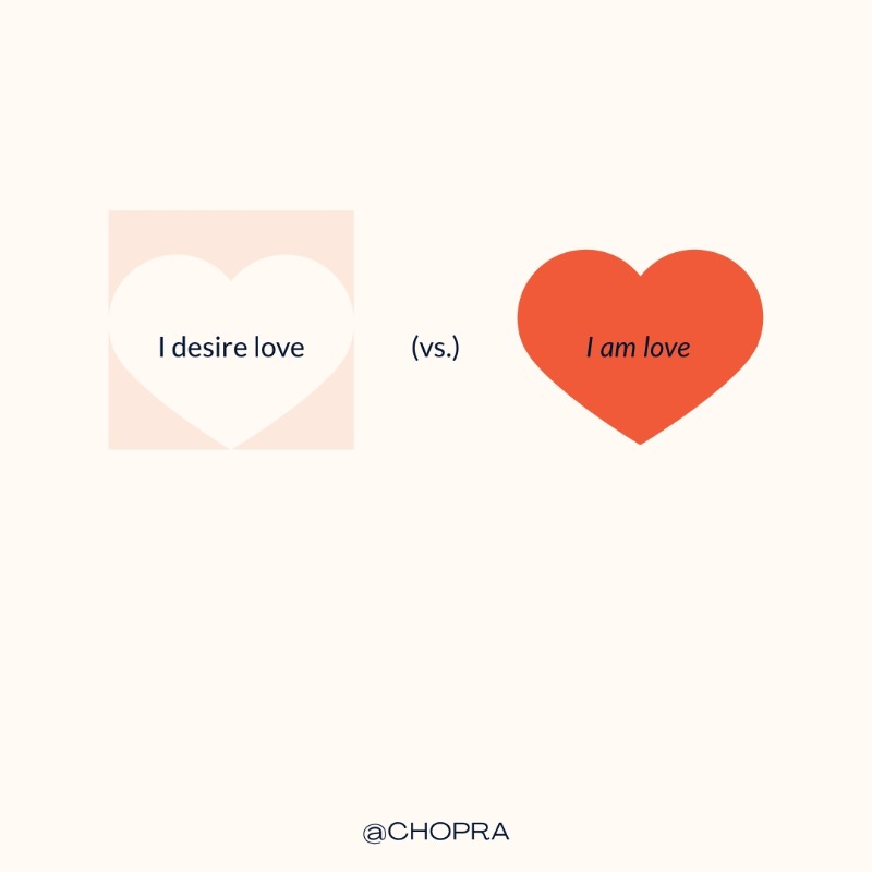 You are #love. Love is within you. 💞 You may find more daily inspiration on @ChopraGlobal.