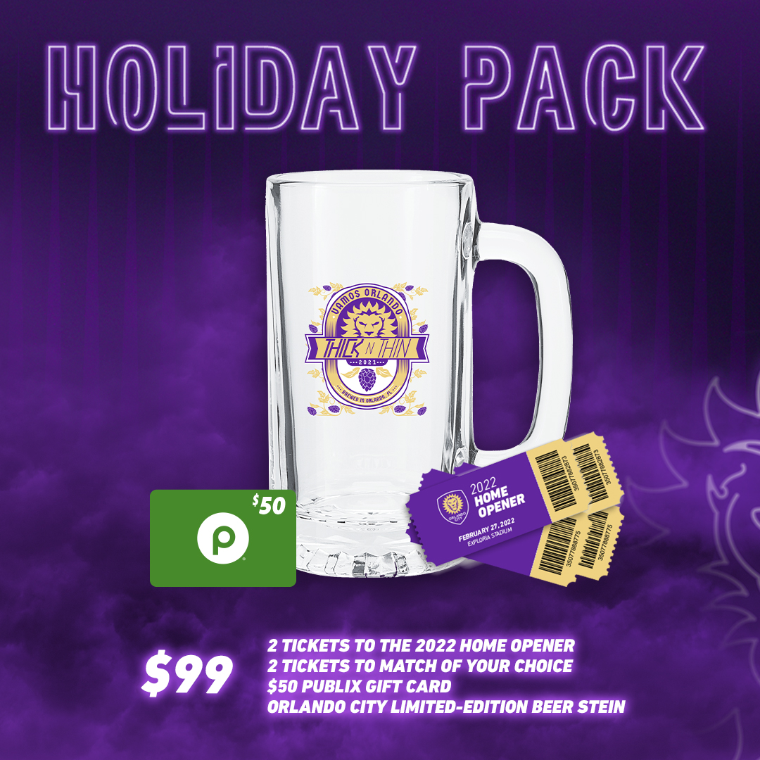 OrlandoCitySC's tweet photo. Lock in your tickets for our 2022 home opener!

Get your Holiday Packs today: https://t.co/fzYFOJBqia https://t.co/5urzwhfmFv