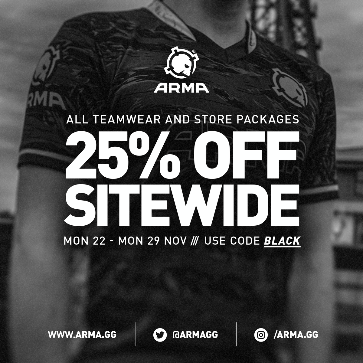 🚨EARLY BLACK FRIDAY SALE🚨

Use code 'Black' for 25% off sitewide

🛍️arma.gg