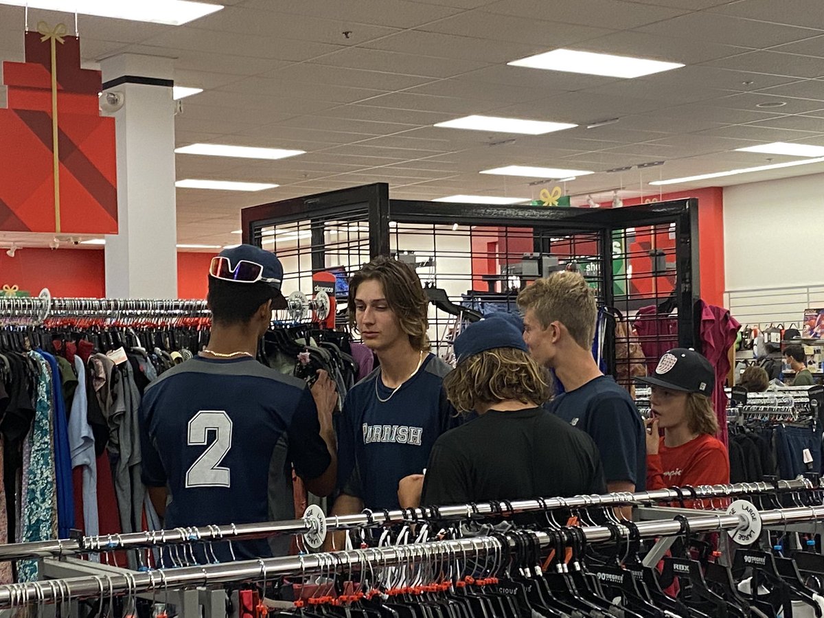 The <a href="/PCHSBulls/">Parrish Community High School</a> Baseball boys were out this morning on Thanksgiving Break doing some holiday shopping for the <a href="/SalvationArmyUS/">Salvation Army USA</a> Adopt-A-Family program. 

Thankful for this great group of younger men!