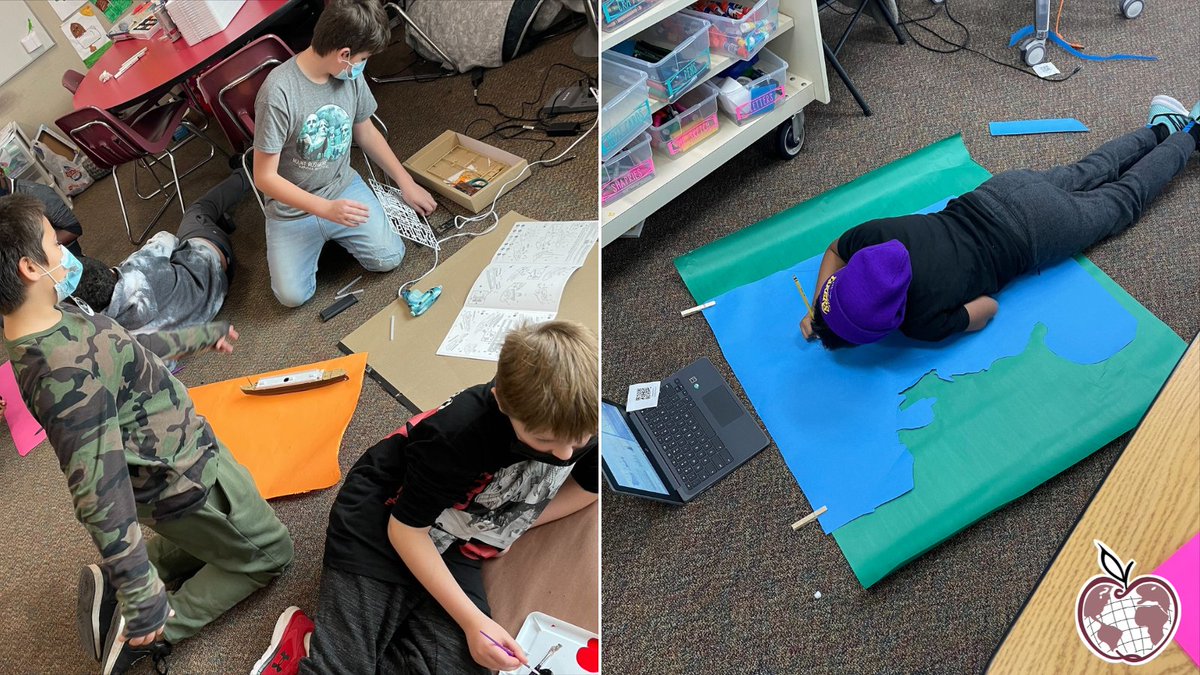 SSPPS6's tweet photo. #SSPpride 5th graders at Kaposia are finishing up their current PYP unit of inquiry on “Where we are in place and time.” To demonstrate their learning, Mrs. Zanish’s class studied a period of time they are interested in and are creating projects based on their learning! #PYPinSSP https://t.co/MkKBmh5CBZ