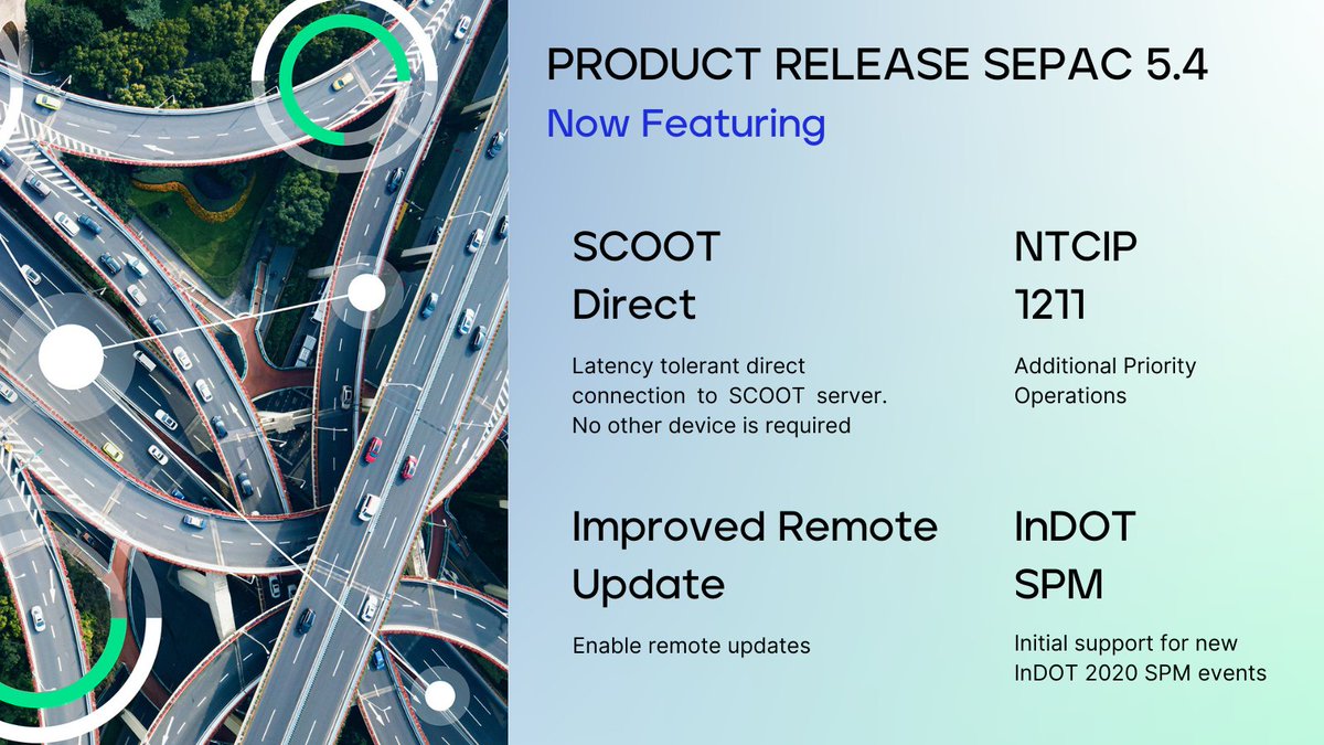 yunextraffic's tweet photo. Come and check out our latest US controller software release, SEPAC 5.4 controller software. To experience new features and improved functionality contact us today! #Trafficmanagement #ITS #SEPAC #ControllerSoftware https://t.co/vzcR8dWncf https://t.co/GkEzfL24b3