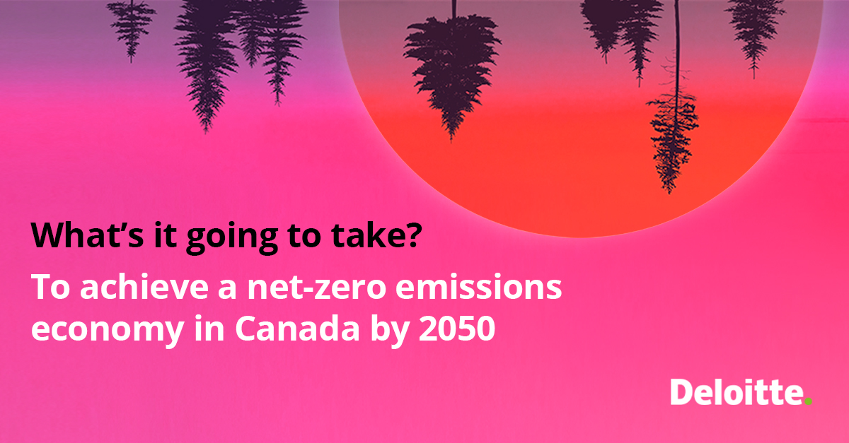 DeloitteCanada's tweet photo. What are the economic impacts of meeting Canada’s climate commitments? Download our latest report for the answer. https://t.co/ORdM07ryy5 #DeloitteSustainability #ClimateAction #ClimateChange https://t.co/aWTYZ9H2Ju