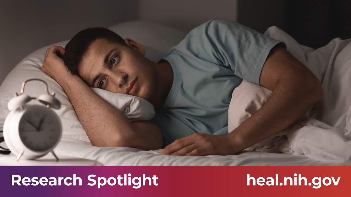 NIH_Innovates's tweet photo. Sleep disturbance is one of the main reasons why people stop treatment for #OpioidUseDisorder or relapse to drug use. Learn about #nihHEALinitiative research looking into the role of poor sleep in opioid use disorder and #recovery. https://t.co/V6CP4BCAiB @NHLBI https://t.co/tsAGY3Yzuv